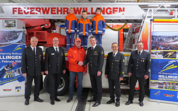 Am 9. Februar 2020 an der Willinger Mühlenkopfschanze Zum zehnten Mal – „Jubiläums-Feuerwehr-Sonntag“ beim FIS Skisprung Weltcup